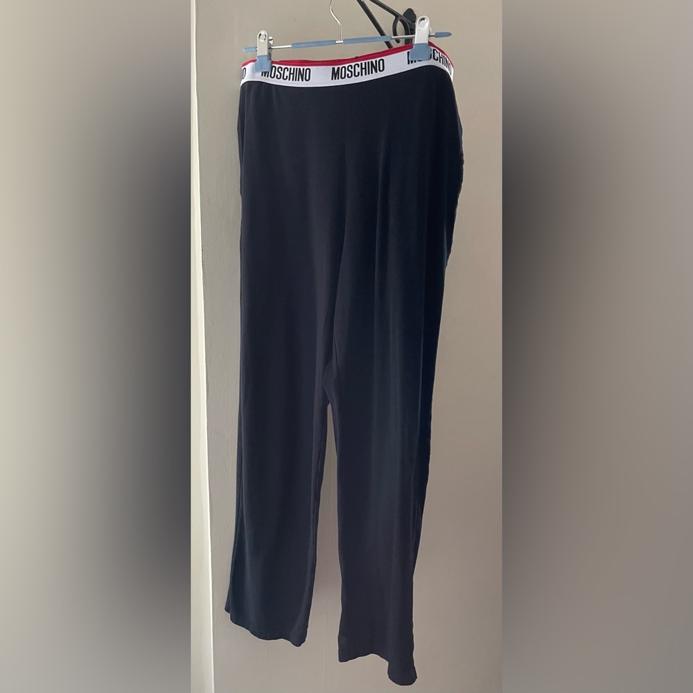 Moschino Black Logo Lounge/Pj Pants